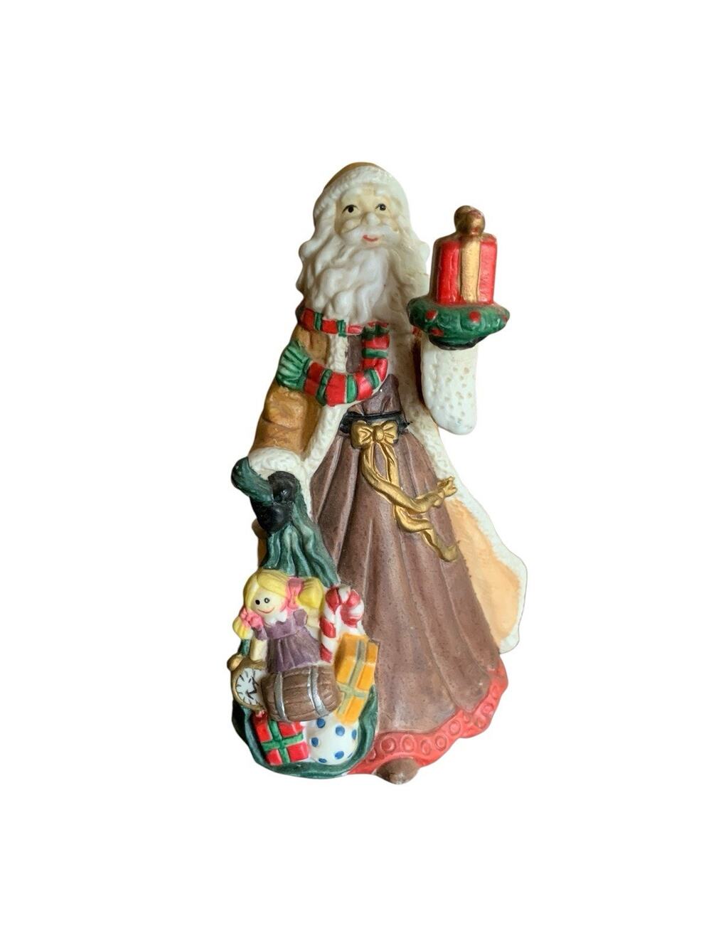 Home Trends Christmas Porcelain Santa Claus‎ Dinner Bell 4.5" Vintage 1993